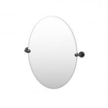 Gatco 4669MX - Reveal 26.5''H Frameless Oval Mirror, Matte Black