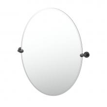 Gatco 4669MXLG - Reveal 32''H Frameless Oval Mirror, Matte Black