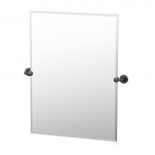 Gatco 4669MXS - Reveal 31.5''H Frameless Rectangle Mirror, Matte Black