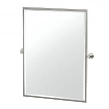 Gatco 4679FS - Reveal 32.5''H Framed Rectangle Mirror, Satin Nickel