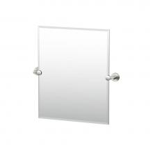 Gatco 4679SM - Reveal 24''H Frameless Rectangle Mirror, Satin Nickel