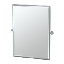 Gatco 4689FS - Channel 32.5''H Framed Rectangle Mirror, Chrome