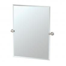 Gatco 4699S - Channel 31.5''H Frameless Rectangle Mirror, Satin Nickel