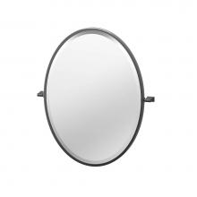 Gatco 4719MXF - Bleu 27.5''H Framed Oval Mirror, Matte Black