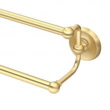 Gatco 5054 - Designer II 24”L Double Towel Bar, Brushed Brass