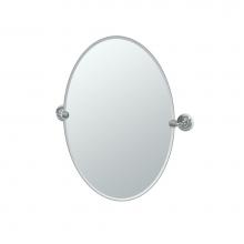 Gatco 5079 - Designer II 26.5'' H Frameless Oval Mirror, Chrome