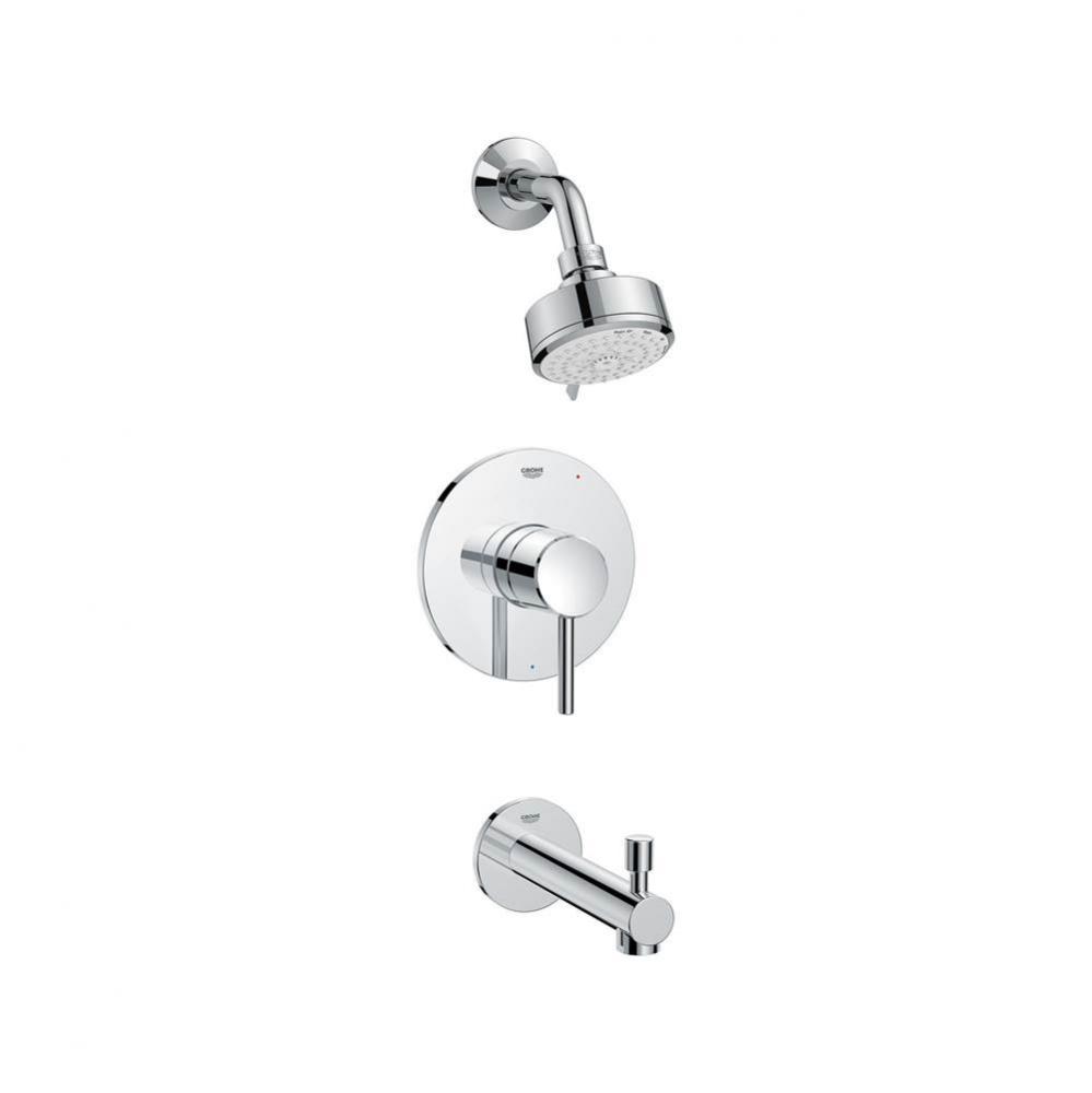 Concetto Pressure Balance Valve Tub/Shower Combo