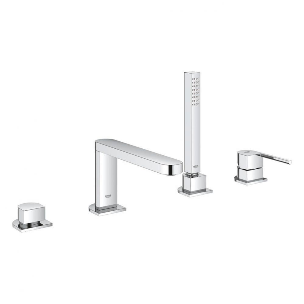 4-Hole Single-Handle Deck Mount Roman Tub Faucet with 1.75 GPM Hand Shower