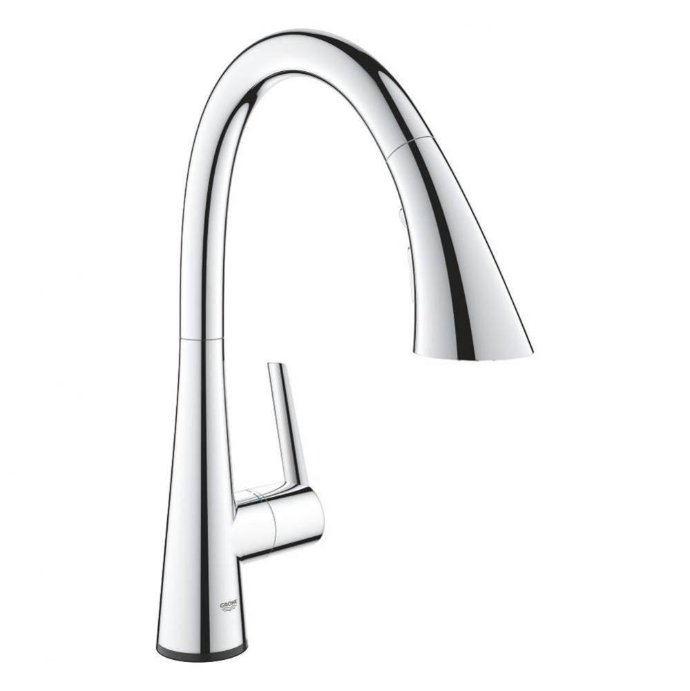 Single-Handle Pull Down Kitchen Faucet Triple Spray 1.75 GPM with Touch Technology