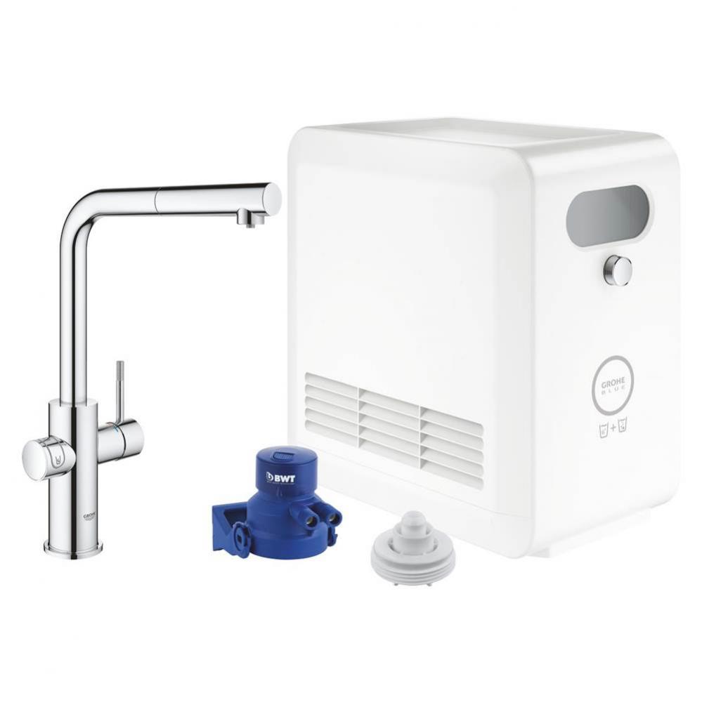 Single-Handle Pull-Out Kitchen Faucet Single Spray 1.75 GPM With Chilled & Sparkling Water