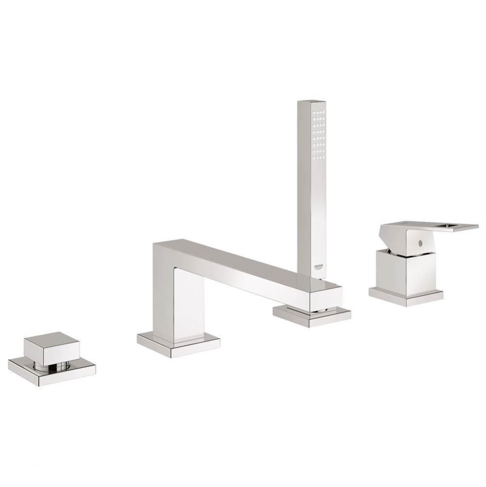 4-Hole Single-Handle Deck Mount Roman Tub Faucet with 1.75 GPM Hand Shower