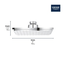 Grohe 26468GN0 - 150 Shower Head 6 - 1 Spray 1.75 Gpm