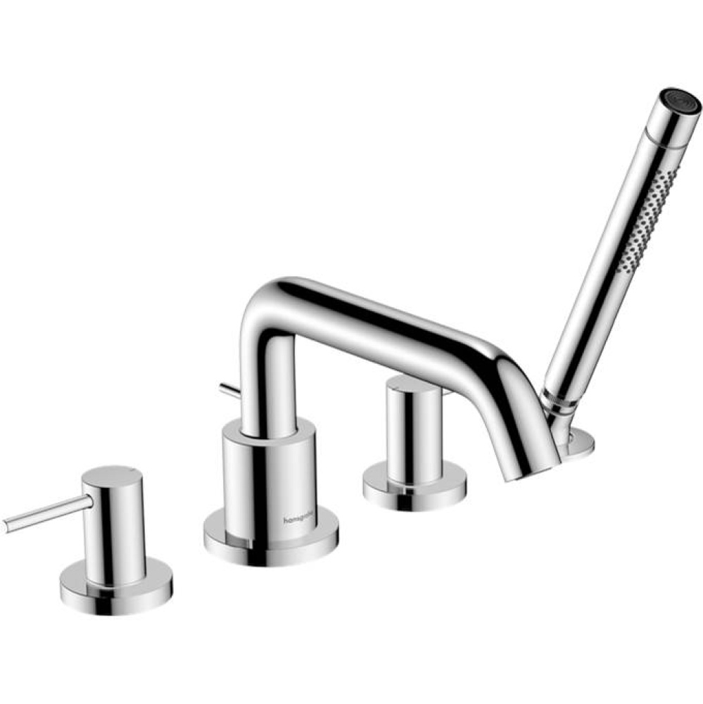 Tecturis S 4-Hole Roman Tub Set Trim with 1.75 Handshower in Chrome