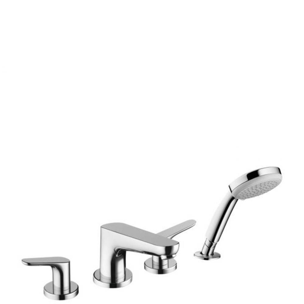 Focus 4-Hole Roman Tub Set Trim with 1.8 GPM Handshower in Chrome
