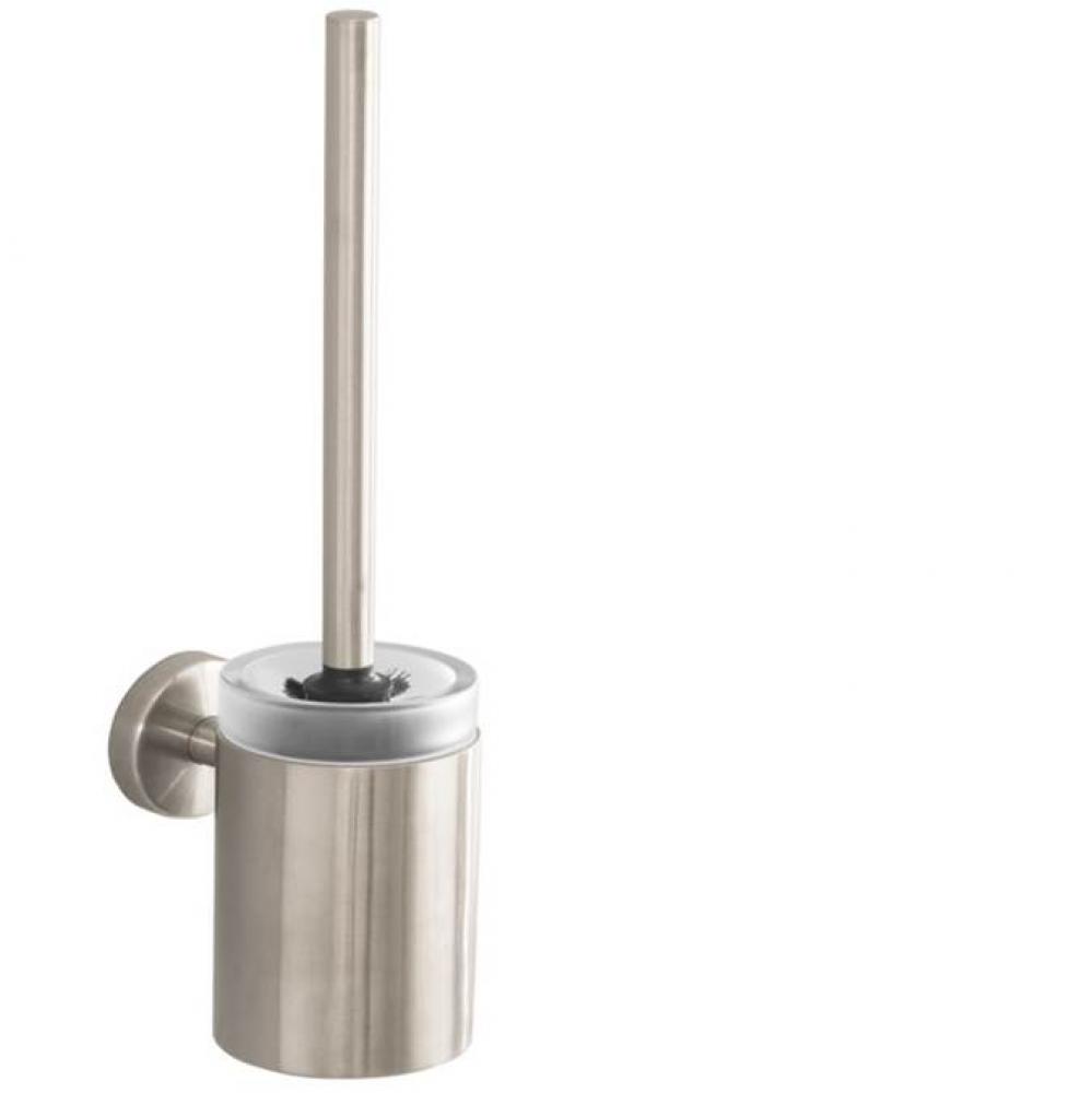 Logis Toilet Brush with Holder in Brushed Nickel