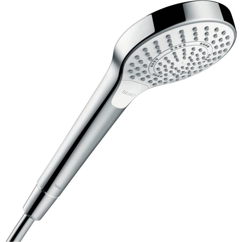 Croma Select S Handshower 110 3-Jet, 2.5 GPM in White / Chrome