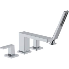 Hansgrohe 73444001 - Tecturis E 4-Hole Roman Tub Set Trim with 1.75 Handshower in Chrome