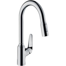 Hansgrohe 71800251 - Focus N HighArc Kitchen Faucet, 2-Spray Pull-Down, 1.75 GPM