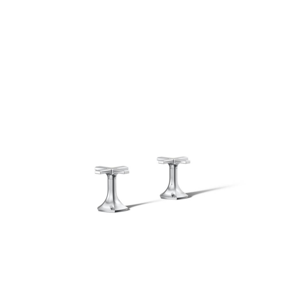 Occasion® Deck-mount bath faucet handles with Cross design