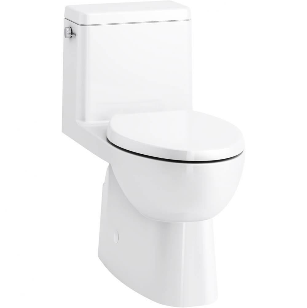 Reach® One-piece compact elongated toilet with skirted trapway, 1.28 gpf