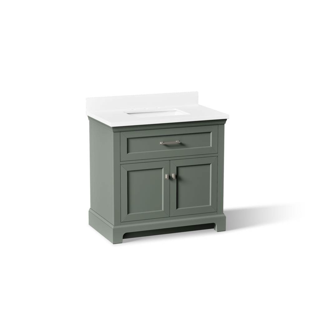 Charlemont 36'' Bathroom Vanity Cabinet With Sink And Quartz Top Umbral Green