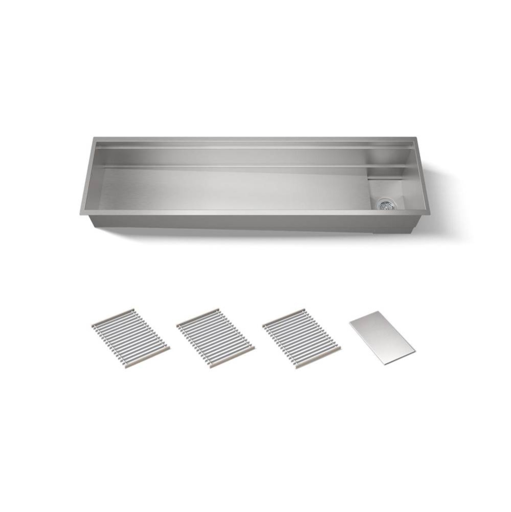 69-3/4'' undermount single-bowl kitchen sink