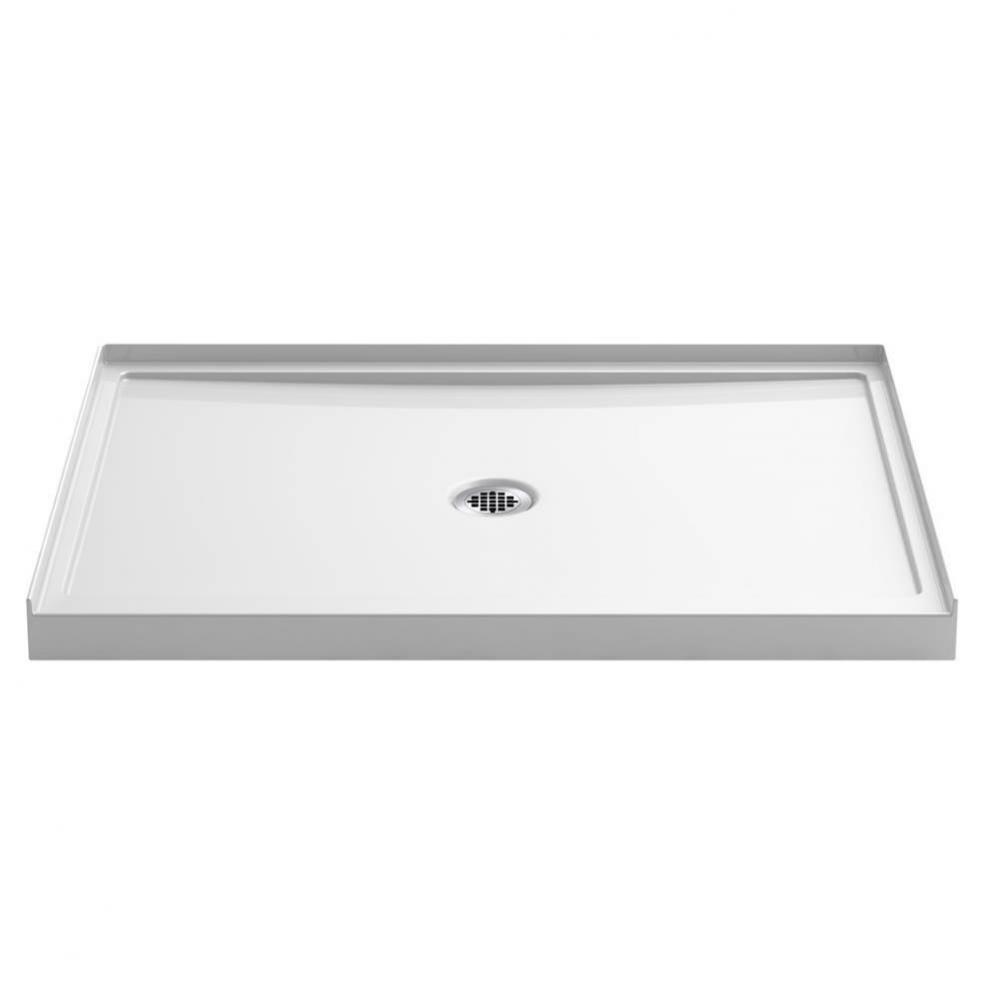 Rely® 48'' x 34'' alcove shower base, center drain