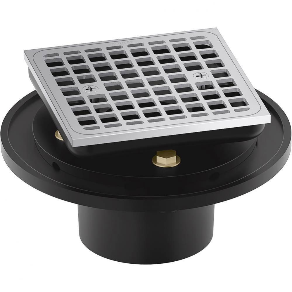 Clearflo Square brass tile-in shower drain