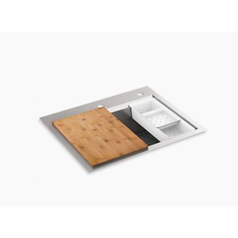 Task™ 27'' top-/undermount single-bowl workstation kitchen sink