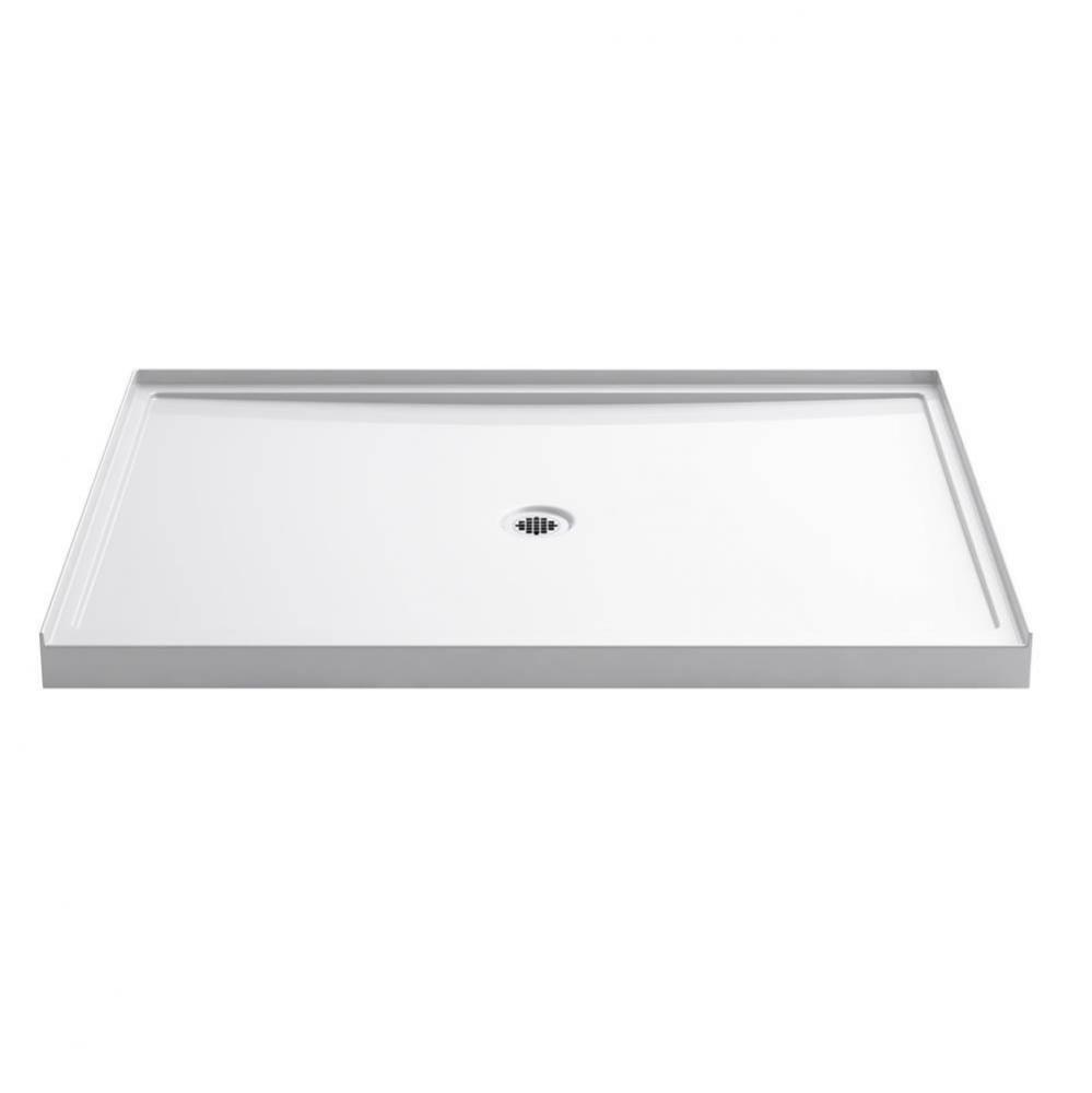 Rely® 60'' x 42'' alcove shower base, center drain