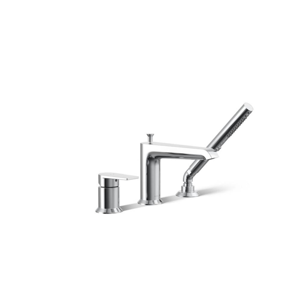 Hint® Deck-mount bath faucet with handshower