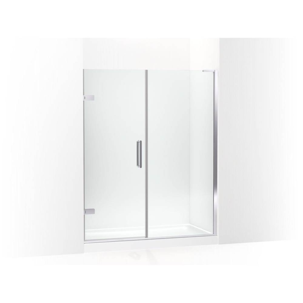Composed™ Frameless pivot shower door, 71-3/4'' H x 57-1/4 - 58'' W, with 3/