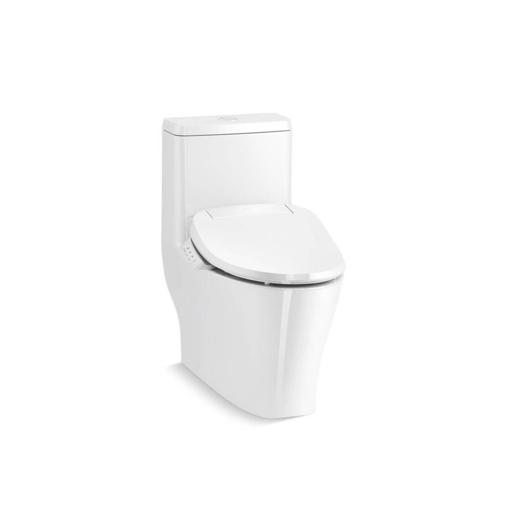 Reach™ Curv Hidden cord one-piece compact elongated toilet with skirted trapway, dual-flush