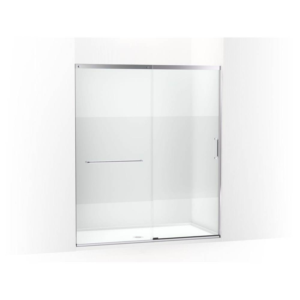 Elate® Sliding shower door, 75-1/2'' H x 62-1/4 - 65-5/8'' W with heavy 5
