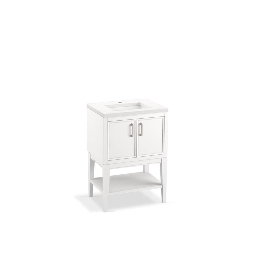 Winnow® 24'' bathroom vanity cabinet with sink and quartz top