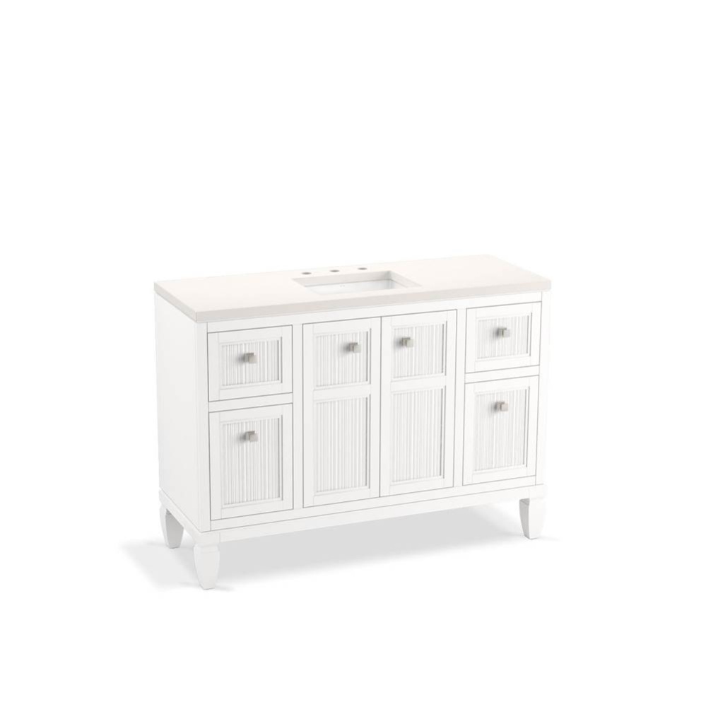 Hearthaven® 48'' bathroom vanity cabinet with sink and quartz top