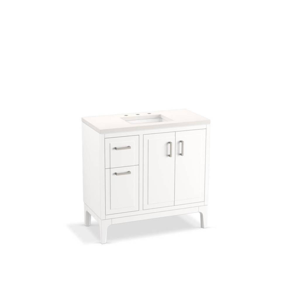 Seer® 36'' bathroom vanity cabinet with sink and quartz top