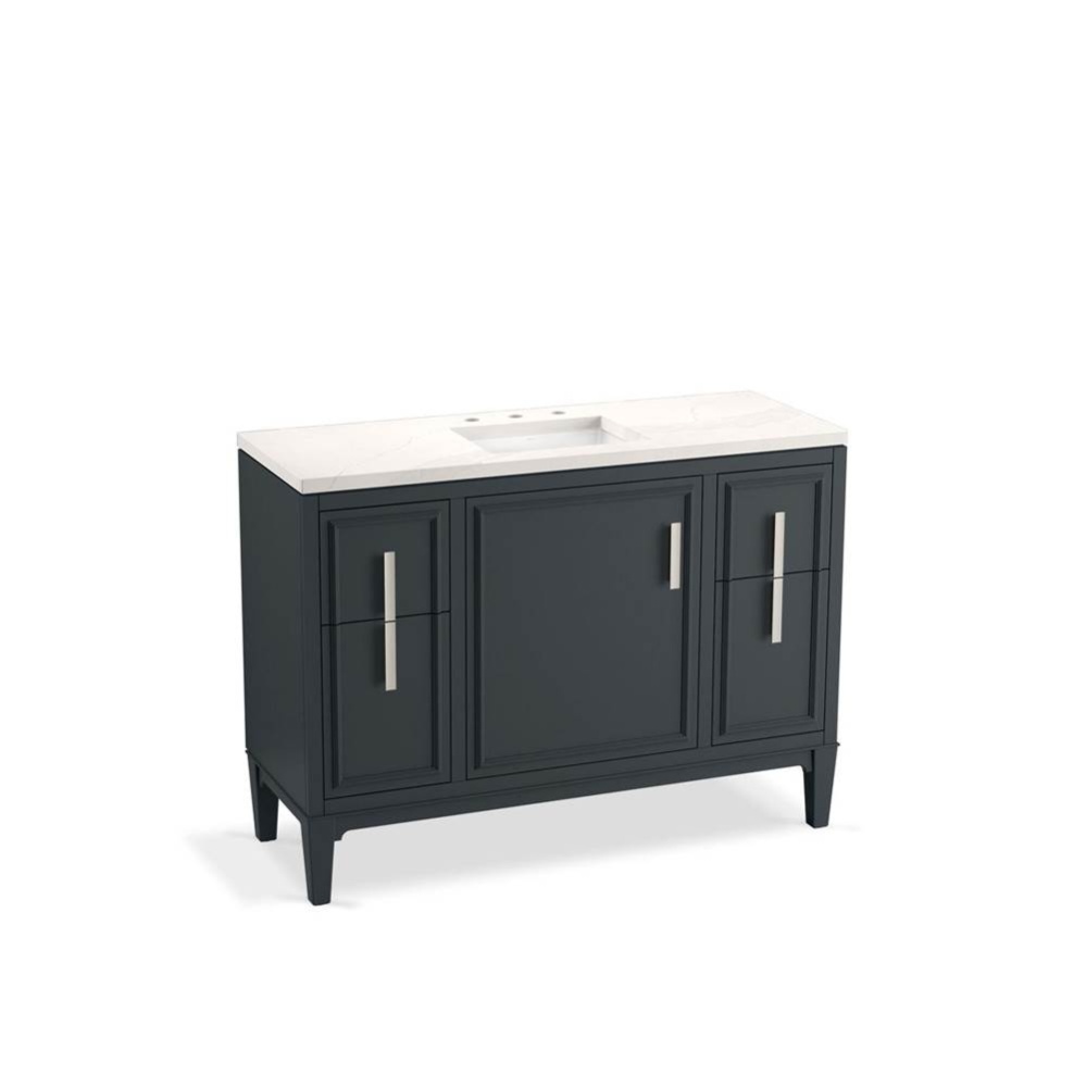 Southerk® 48'' bathroom vanity cabinet with sink and quartz top