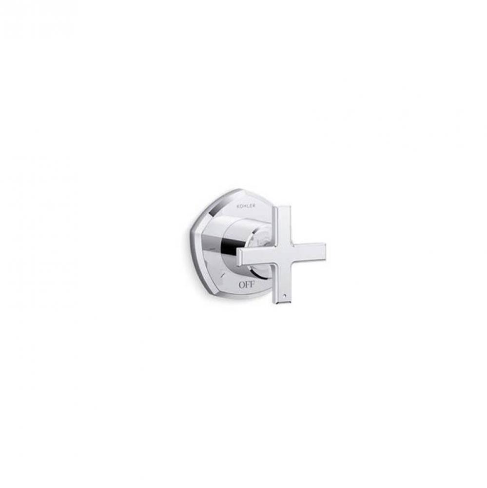 Occasion® MasterShower® volume control valve trim with cross handle