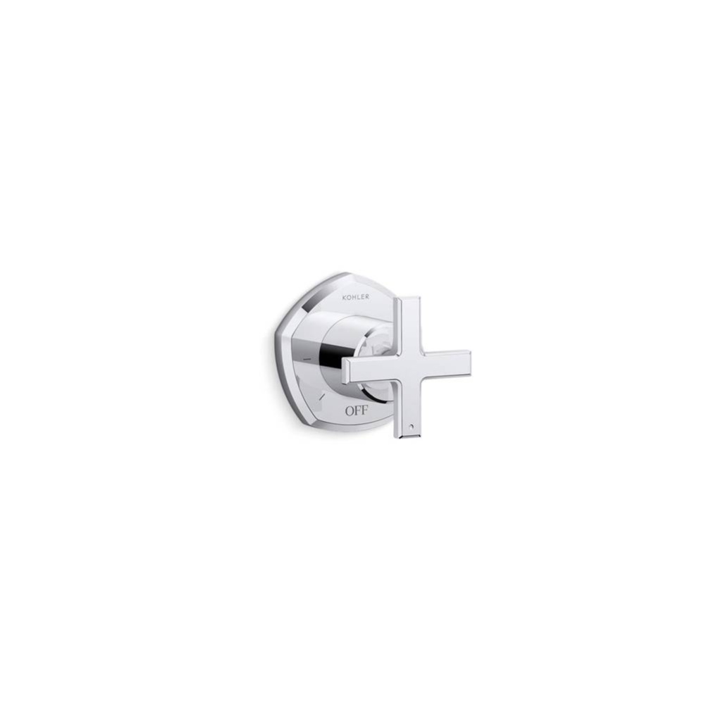 Occasion® MasterShower® volume control valve trim with cross handle