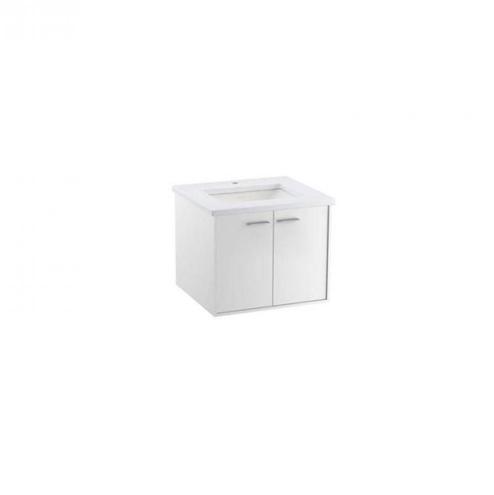 24'' wall-hung bathroom vanity cabinet with sink and quartz top