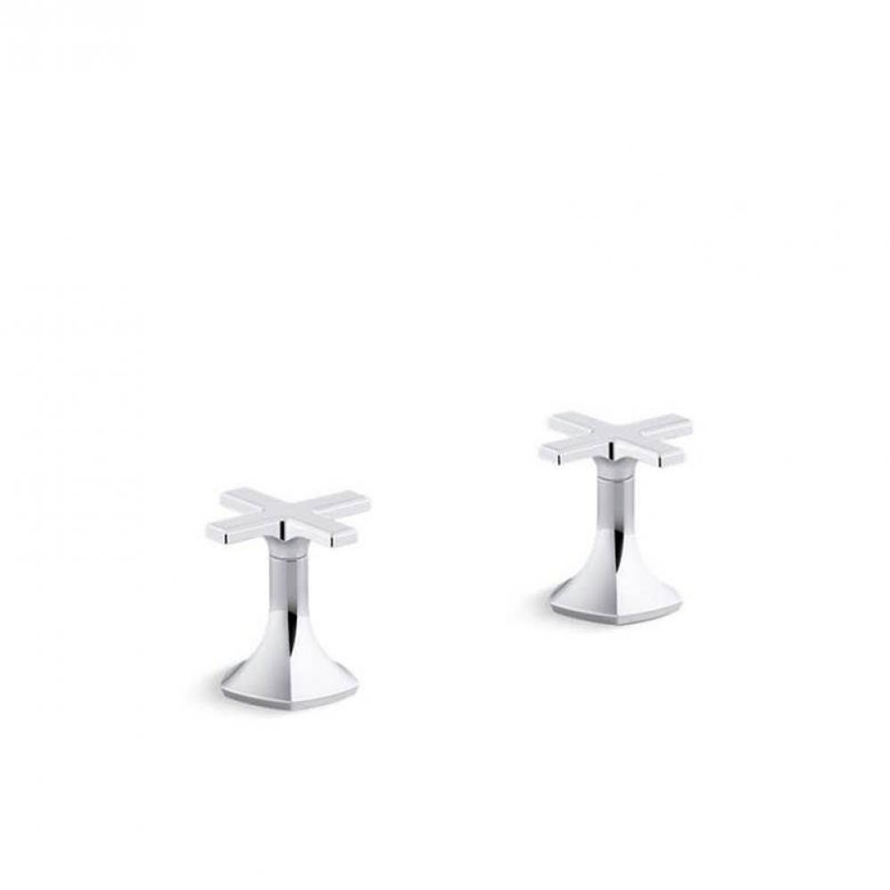 Occasion® Deck-mount bath faucet handles with Cross design