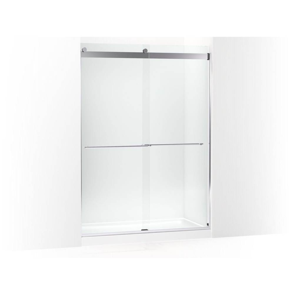 Levity® Plus 81-5/8'' H sliding shower door with 3/8''-thick glass