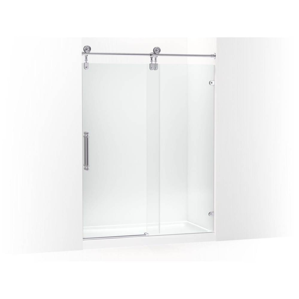 Artifacts™ 80-7/8'' H sliding shower door with 3/8''-thick glass