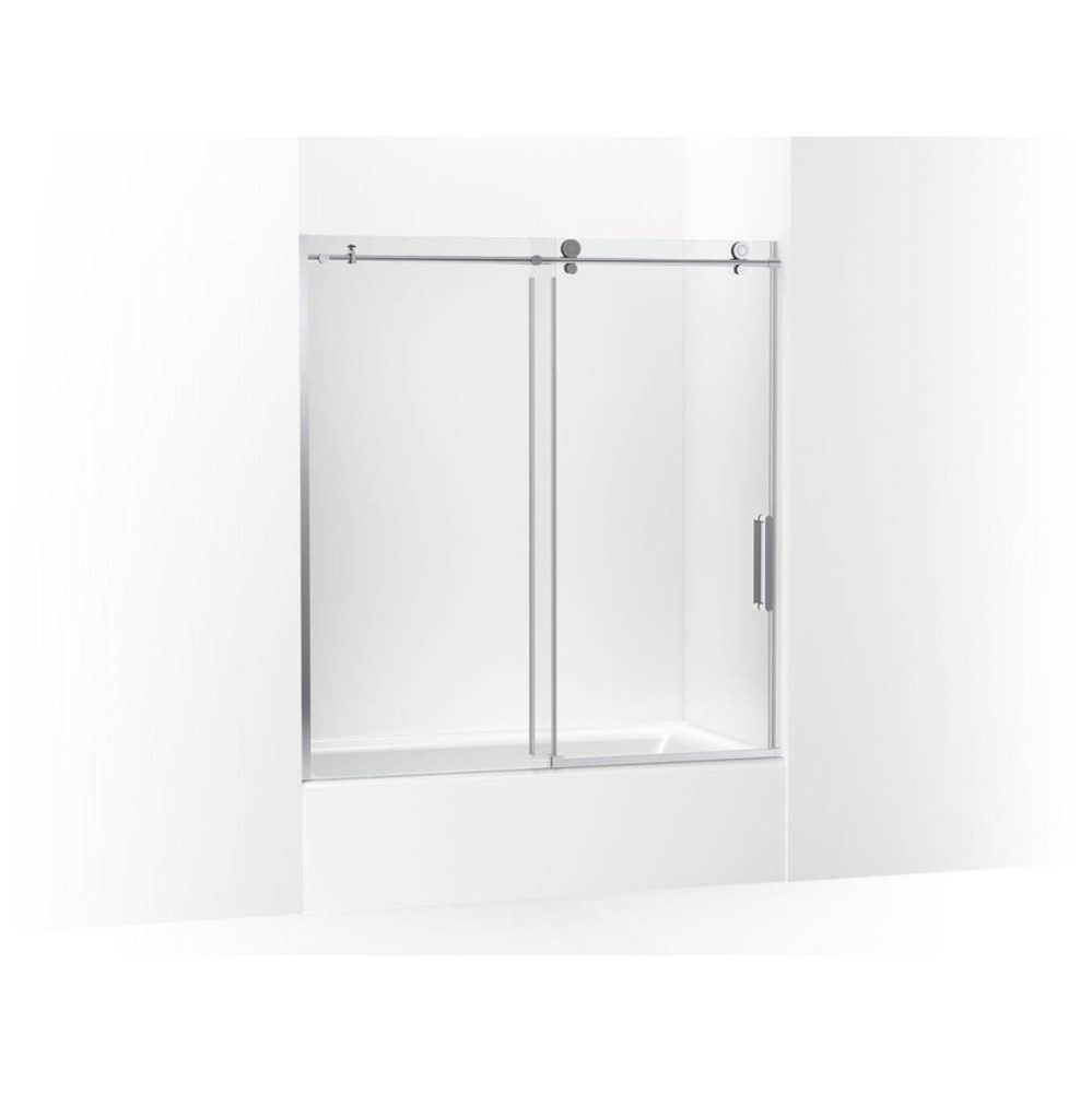 Composed™ 62'' H sliding bath door with 3/8''-thick glass