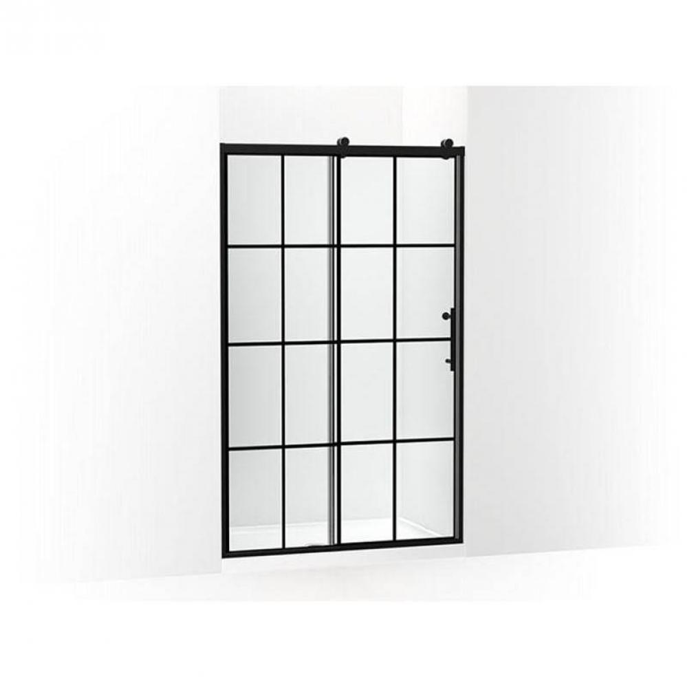 Rely® 77'' H sliding shower door with 3/8''-thick glass