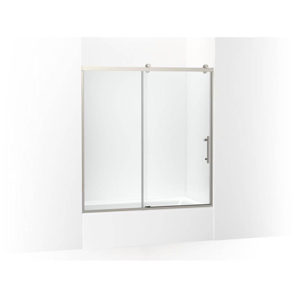 Rely® 62-1/2'' H sliding bath door with 3/8''-thick glass