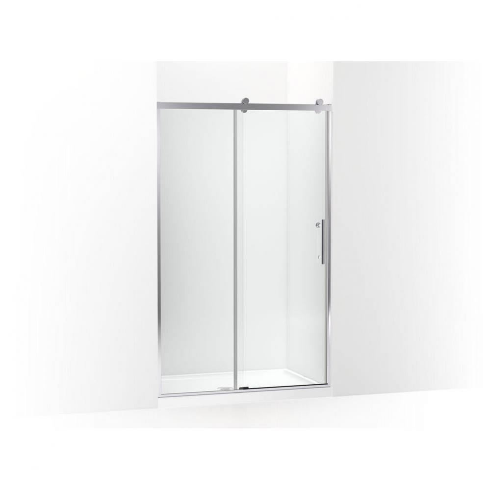 Rely® 77'' H sliding shower door with 3/8''-thick glass