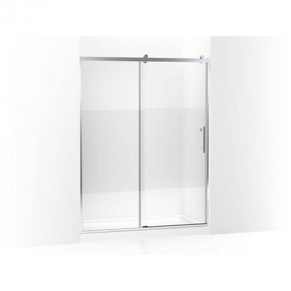 Rely® 77'' H sliding shower door with 3/8''-thick glass