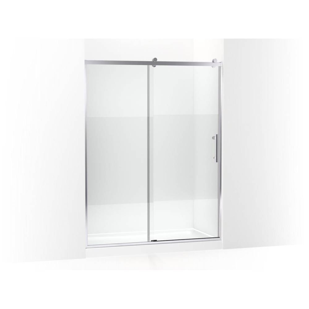 Rely® 77'' H sliding shower door with 3/8''-thick glass